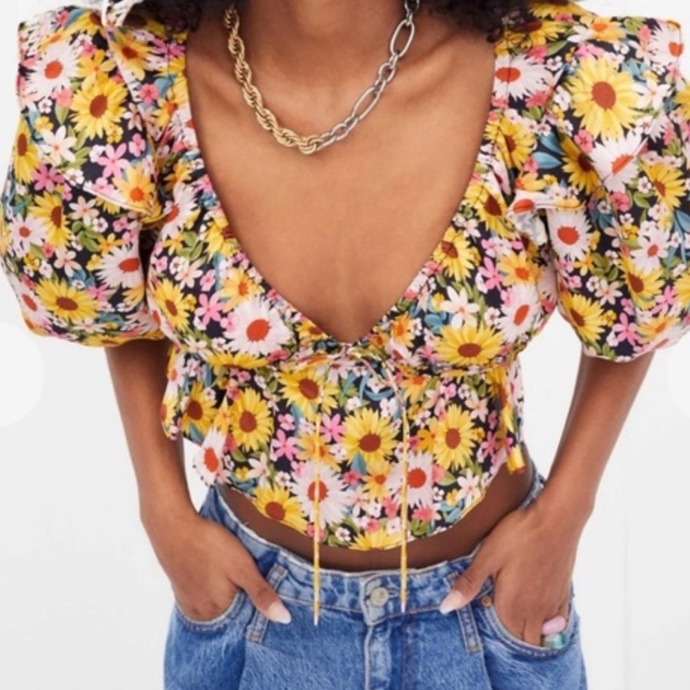 For Love and Lemons Glenn Crop Top